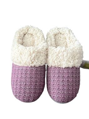 ULTRAIDEAS Women’s Pink Knitted Fleece Lined Slipper Size 7-8